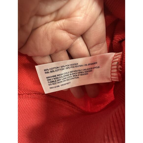 Prince Pickleball Womens Size Medium Crop Pullover Sweatshirt Power Orange Red - Picture 6 of 7